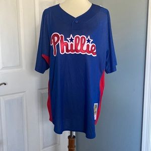 NWT Authentic Mitchell & Ness Philadelphia Phillies Men’s XL Jersey #34 Halladay